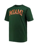 Men's Champion Green Miami Hurricanes Big and Tall Arch Team Logo T-shirt