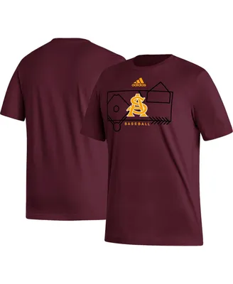 Men's adidas Maroon Arizona State Sun Devils Locker Lines Baseball Fresh T-shirt