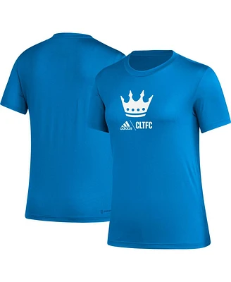 Women's adidas Blue Charlotte Fc Aeroready Club Icon T-shirt