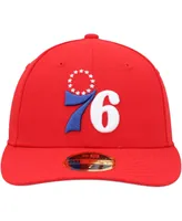 Men's New Era Red Philadelphia 76ers Team Low Profile 59FIFTY Fitted Hat