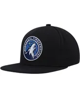 Men's Mitchell & Ness Black Minnesota Timberwolves Side Core 2.0 Snapback Hat