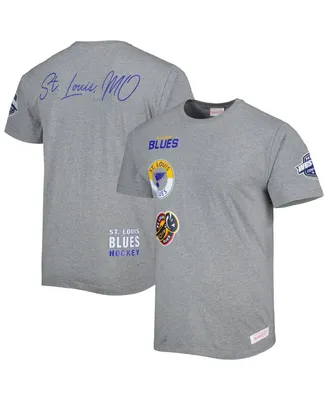 Men's Mitchell & Ness Heather Gray St. Louis Blues City Collection T-shirt