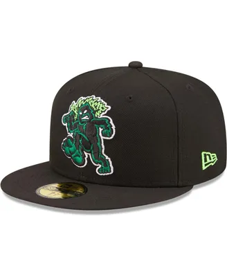 Men's New Era Black Eugene Emeralds Authentic Collection 59FIFTY Fitted Hat