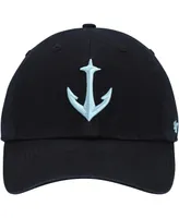 Women's '47 Brand Black Seattle Kraken Clean Up Adjustable Hat