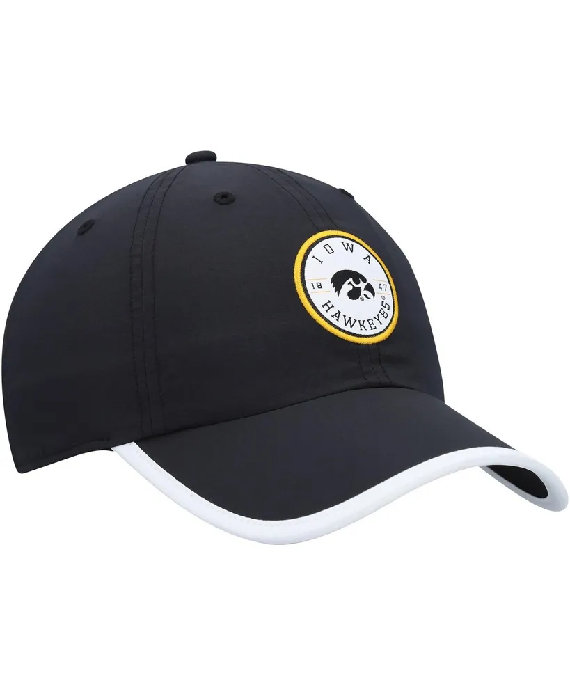 Men's '47 Brand Black Iowa Hawkeyes Microburst Clean Up Adjustable Hat