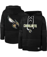 Men's '47 Brand Black Charlotte Hornets 2022/23 Pregame Mvp Lacer Pullover Hoodie - City Edition