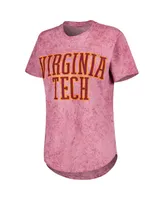 Women's Pressbox Maroon Virginia Tech Hokies Southlawn Sun-Washed T-shirt