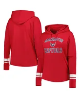 Women's Red Washington Capitals Colorblock Plus Pullover Hoodie Jacket