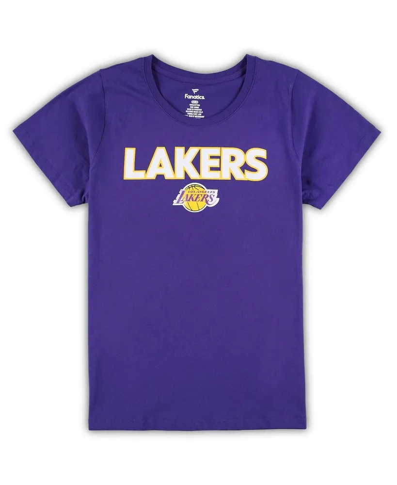 Women's Fanatics Purple, Heather Gray Los Angeles Lakers Plus T-shirt and Shorts Combo Set