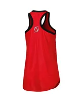 Women's G-iii 4Her by Carl Banks Red New Jersey Devils First Base Racerback Scoop Neck Tank Top