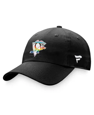 Men's Fanatics Black Pittsburgh Penguins Team Logo Pride Adjustable Hat