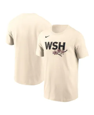 Men's Nike Cream Washington Nationals City Connect Wordmark T-shirt