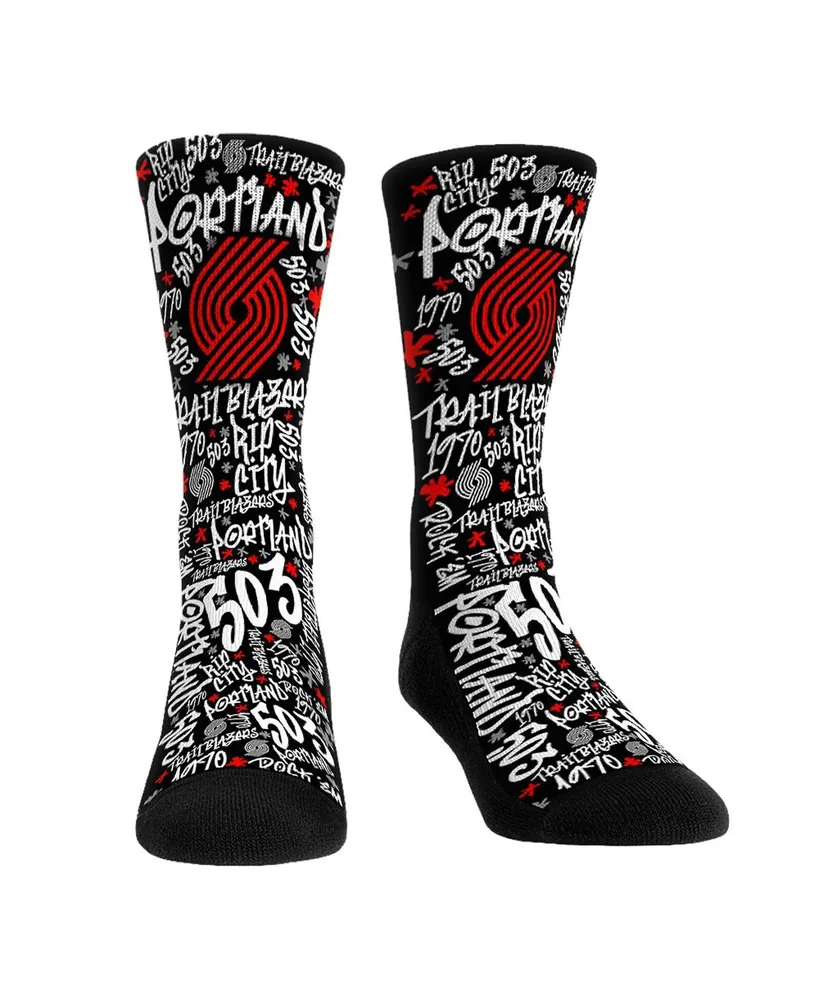 Men's and Women's Rock 'Em Socks Portland Trail Blazers Graffiti Crew