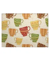 D Style Vertes Kitchen VRT15 1'8" x 2'6" Area Rug