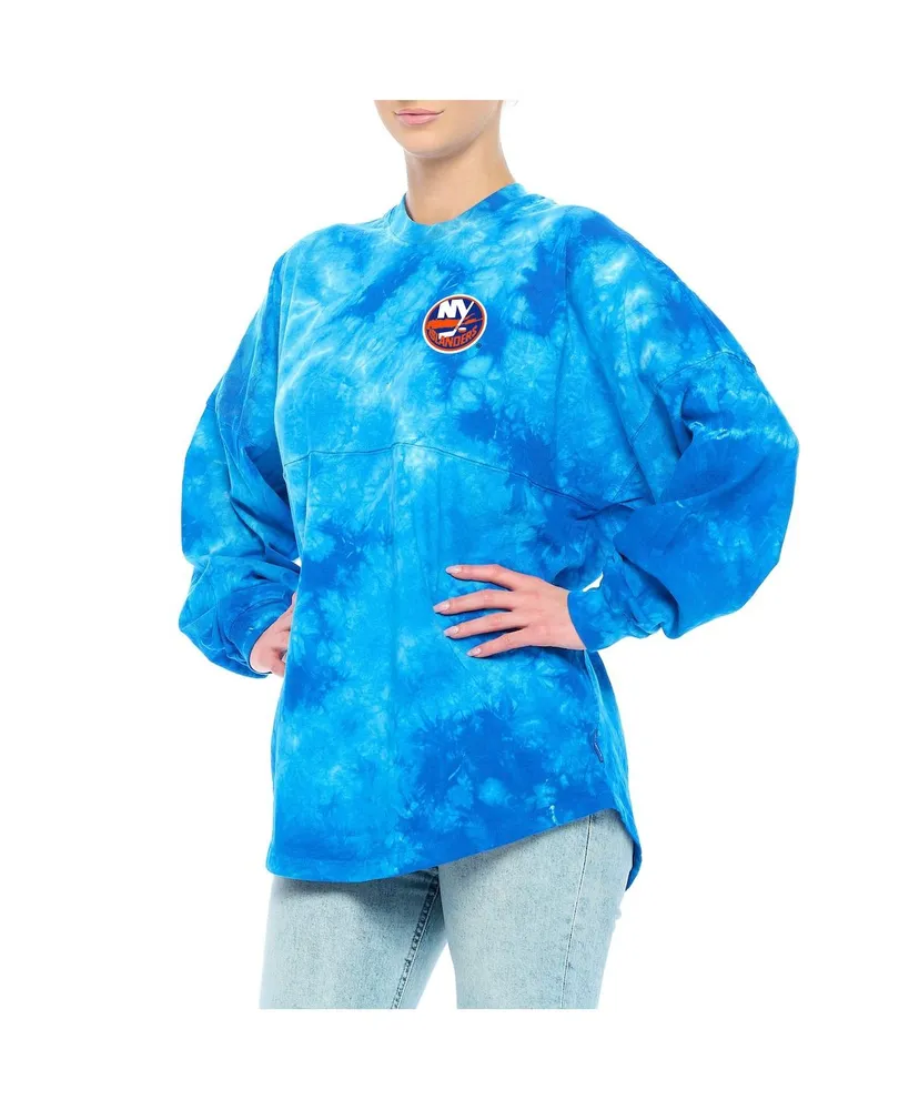 Women's Fanatics Royal New York Islanders Crystal-Dye Long Sleeve T-shirt