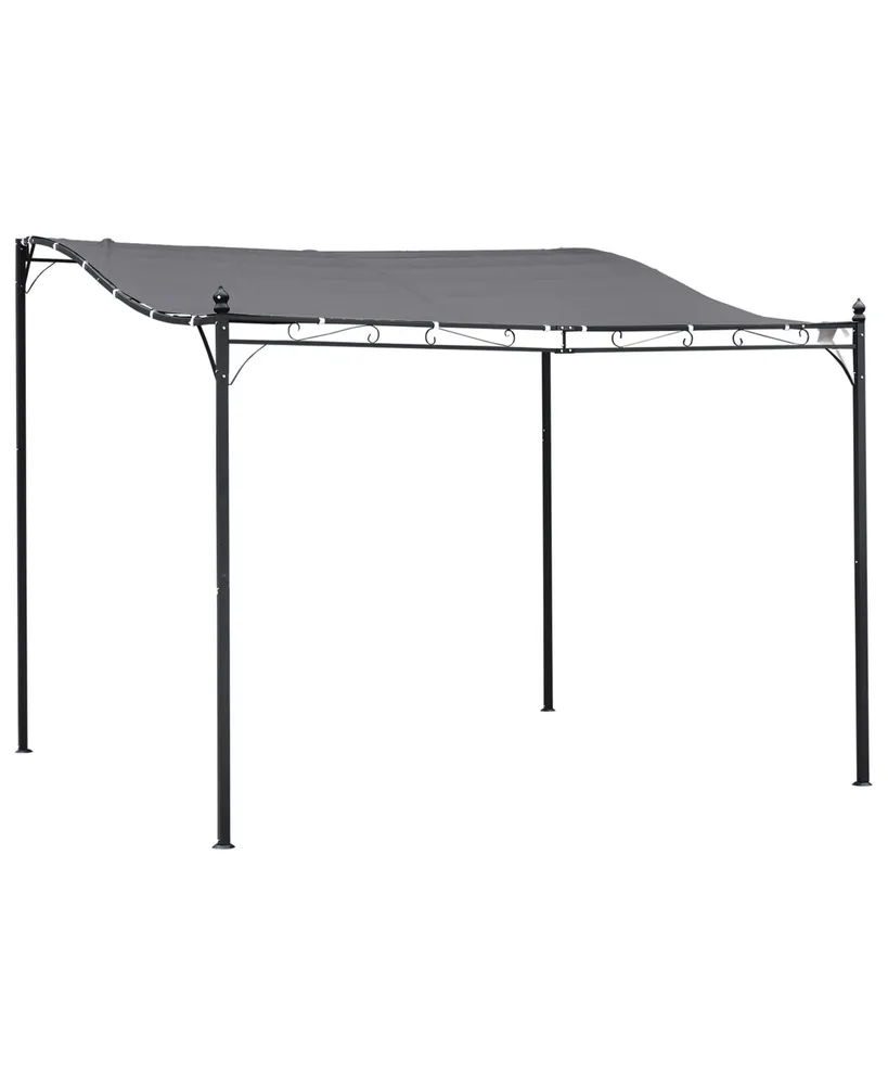 Outsunny 10' x 10' Steel Outdoor Pergola Gazebo Patio Canopy with Durable & Spacious Weather-Resistant Design
