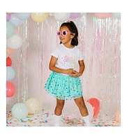 Sweet Wink Little and Big Girls Unicorn Rainbow Tutu Skirt