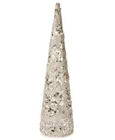 Holiday Lane Shine Bright Styrofoam Glitter Sequins Tree Table Decor, Created for Macy's