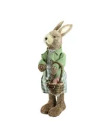 20.25" Easter Bunny Rabbit Spring Figure with Egg Basket