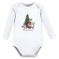 Hudson Baby Boys Cotton Long-Sleeve Bodysuits Set, Happy Planets 3-Pack, Newborn