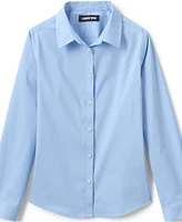 Lands' End Big Girls No Gape Long Sleeve Stretch Shirt