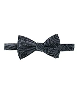 Trafalgar Men's Sobee Paisley Brace Bow Tie & Pocket Square Set