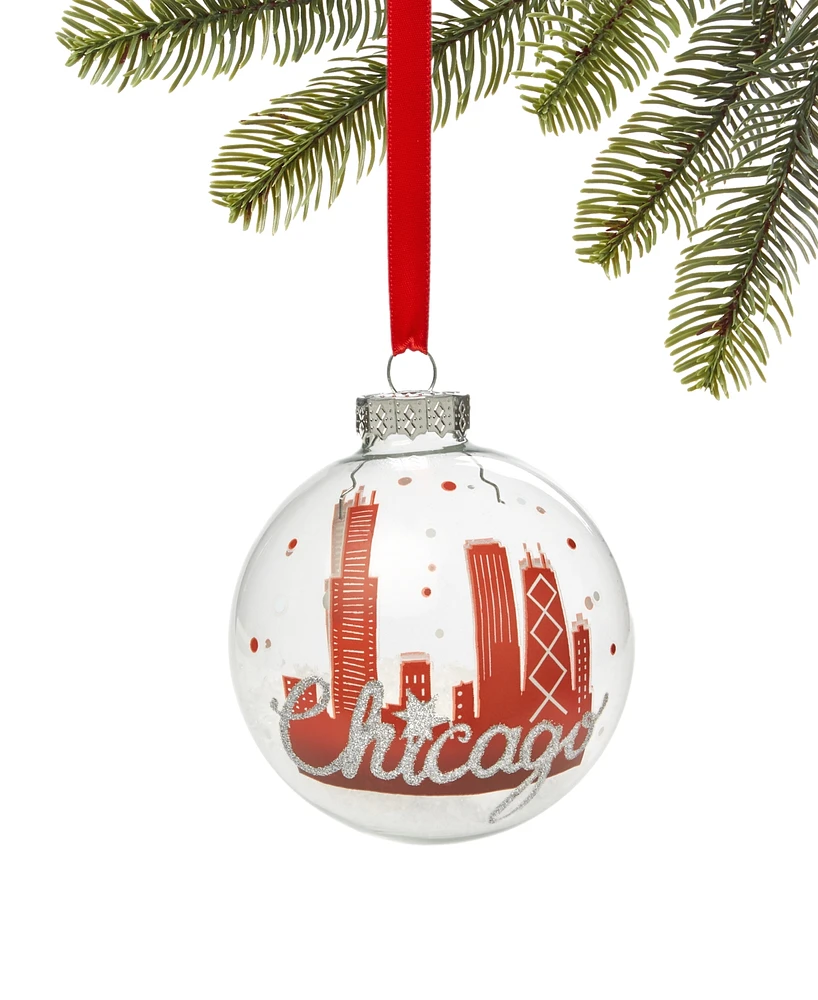 Holiday Lane Chicago Skyline Ball Ornament, Created for Macy's