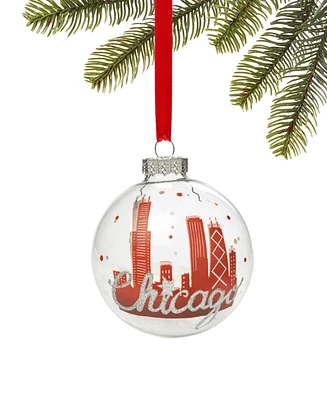 Holiday Lane Chicago Skyline Ball Ornament, Created for Macy's