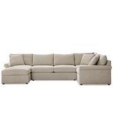 Closeout! Wrenley 138" 4-Pc. Fabric Modular Chaise Sectional Sofa, Created for Macy's
