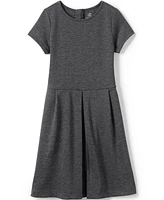 Lands' End School Uniform Girls Short Sleeve Ponte Dress Top of Knee