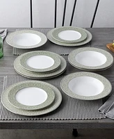 Noritake Infinity Green Platinum Piece Set, Service for 4