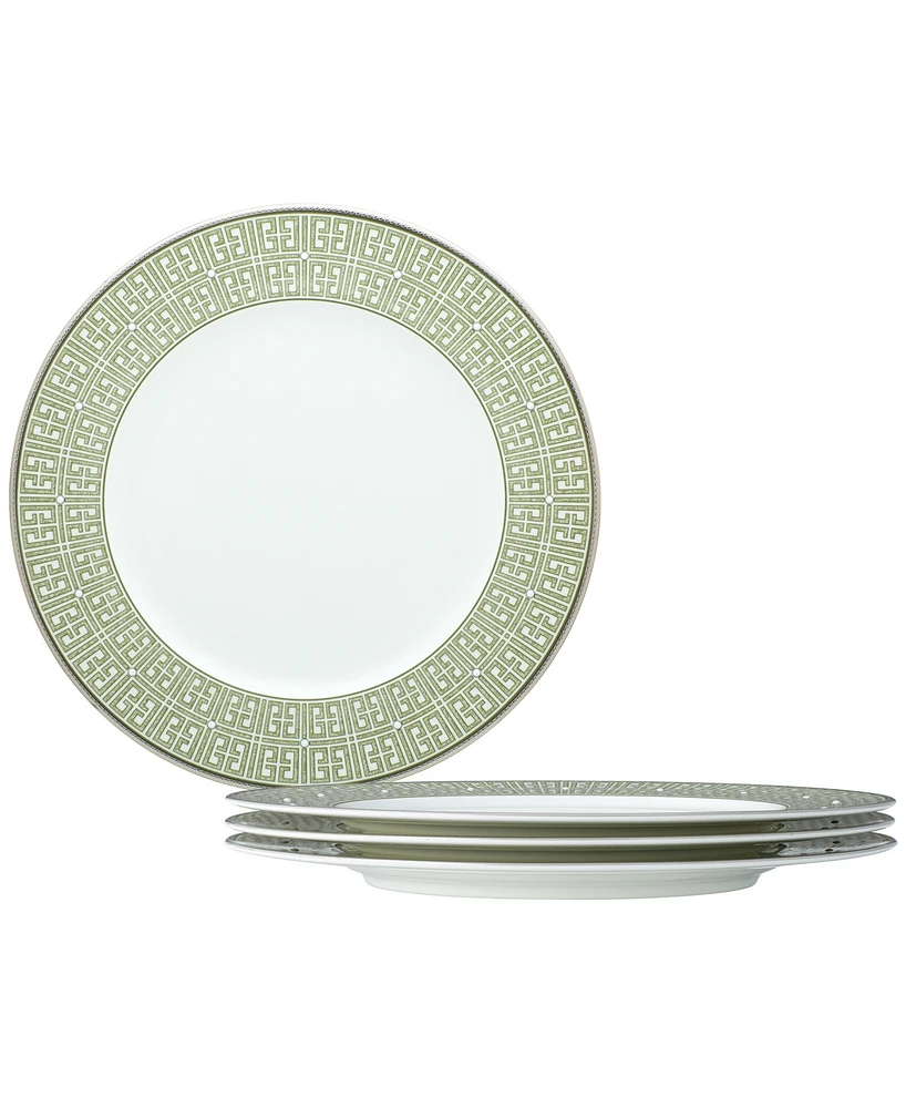 Noritake Infinity Platinum 4 Piece Dinner Plate Set , Service for 4