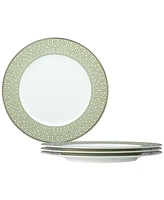 Noritake Infinity Platinum 4 Piece Dinner Plate Set , Service for 4