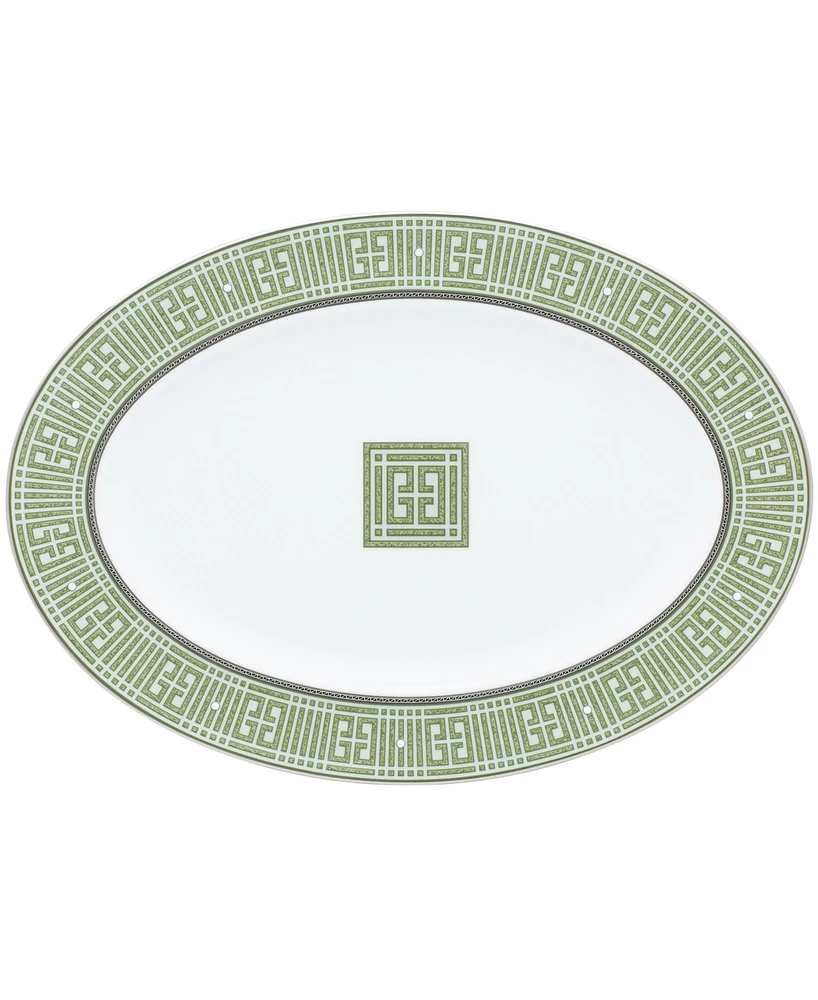 Noritake Infinity Green Platinum Oval Platter