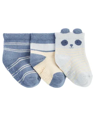 Carter's Baby Boys Panda Socks, Pack of 3
