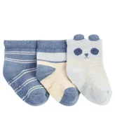 Carter's Baby Boys Panda Socks, Pack of 3