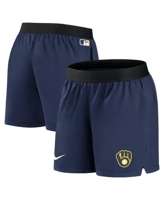 Women's Nike Navy Milwaukee Brewers Authentic Collection Team Performance Shorts