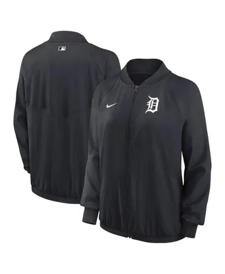 Women's Nike Navy Detroit Tigers Authentic Collection Team Raglan Performance Full-Zip Jacket