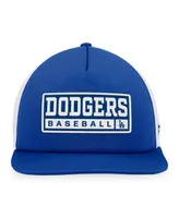 Men's Majestic Royal, White Los Angeles Dodgers Foam Trucker Snapback Hat