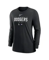 Women's Nike Black Los Angeles Dodgers Authentic Collection Legend Performance Long Sleeve T-shirt