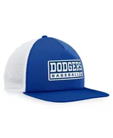 Men's Majestic Royal, White Los Angeles Dodgers Foam Trucker Snapback Hat