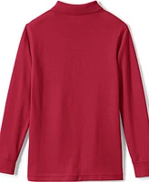 Lands' End Big Boys Husky Long Sleeve Mesh Polo Shirt