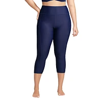 Lands' End Plus Size High Waisted Modest Swim Leggings with Upf 50 Sun Protection