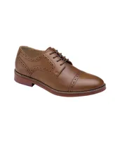 Johnston & Murphy Big Boys Conard Cap Toe Leather Shoes