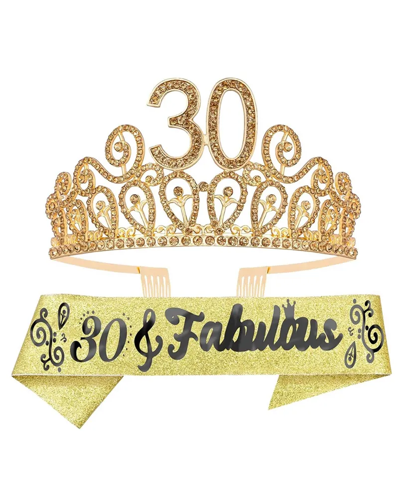 MEANT2TOBE 30th Birthday Sash and Tiara for Women