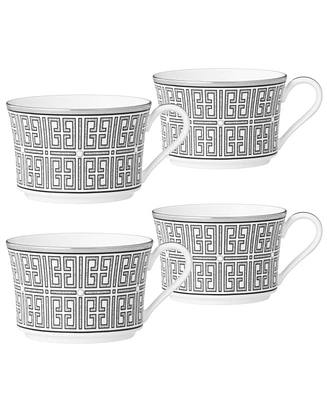 Noritake Infinity Graphite 4 Piece Cup Set, Service for 4