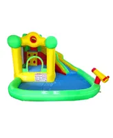 Pogo Bounce House Backyard Kids Inflatable Bounce House with Slide for Kids - Backyard Inflatable Castle Bouncy House - Splash Park Bouncer for Kids