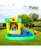 Pogo Bounce House Backyard Kids Inflatable Bounce House with Slide for Kids - Backyard Inflatable Castle Bouncy House - Splash Park Bouncer for Kids