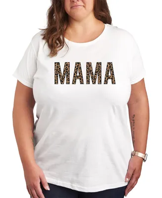 Hybrid Apparel Trendy Plus Leopard Mama Graphic T-shirt