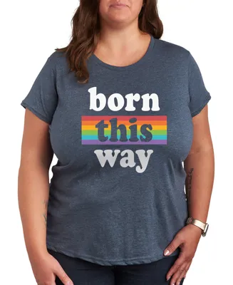 Air Waves Trendy Plus Born This Way Graphic T-shirt